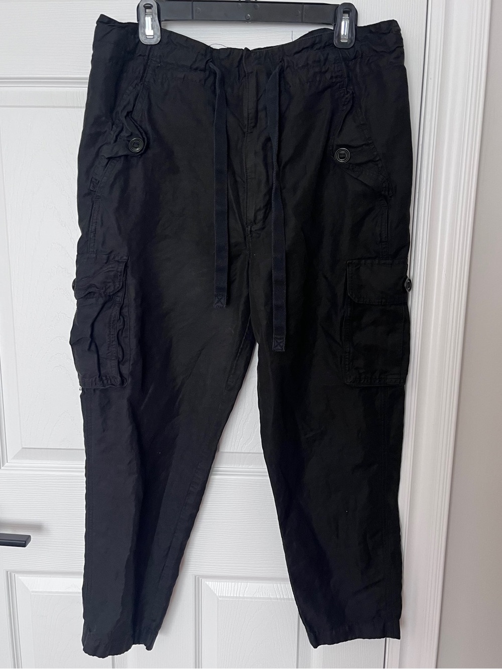 Vince Black Cargo Drawstring Pants